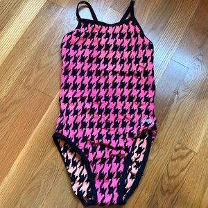Dolfin Houndstooth Print Reversible Swimsuit
